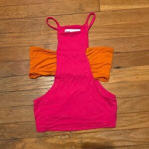 Bar III, size medium crop top with built in bandeau.